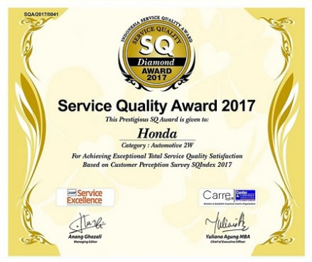 AHM Sertifikat SQ Award